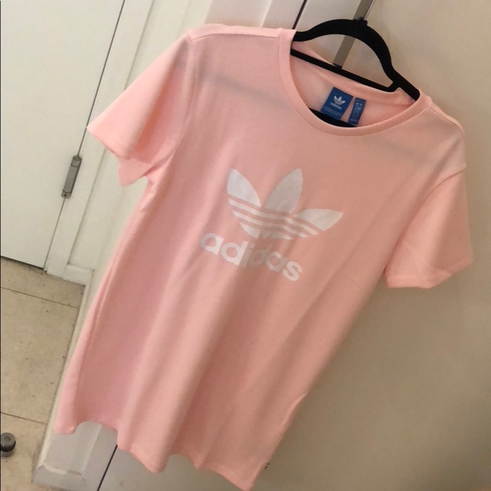 Baby Pink Adidas T-Shirt Dress